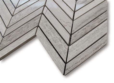 Driftwood Marble Chevron Mosaic Tile Rocky Point Tile Online Tile Store