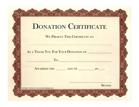 The Marvelous Donation Certificate Template Certificate Templates