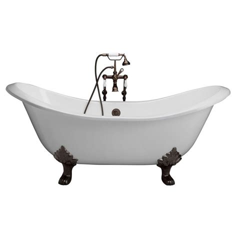 These freestanding tubs are the answer. Barclay Products 5.9 ft. Cast Iron Lion Paw Feet Double ...