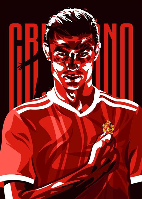 Cristiano Ronaldo Man Utd Poster By Rjwltg Displate In 2022