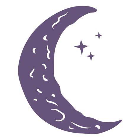 Detailed Sparkly Moon Icon Png And Svg Design For T Shirts