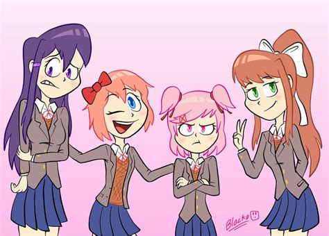 Hi Guys Im New To Reddit Heres Some Ddlc Art I Made Couple Months