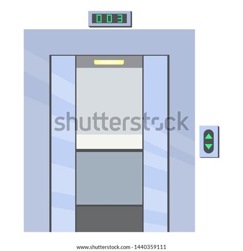 Elevator Doors Closing Opening Lift Metallic Stock Vector Royalty Free 1440359111 Shutterstock