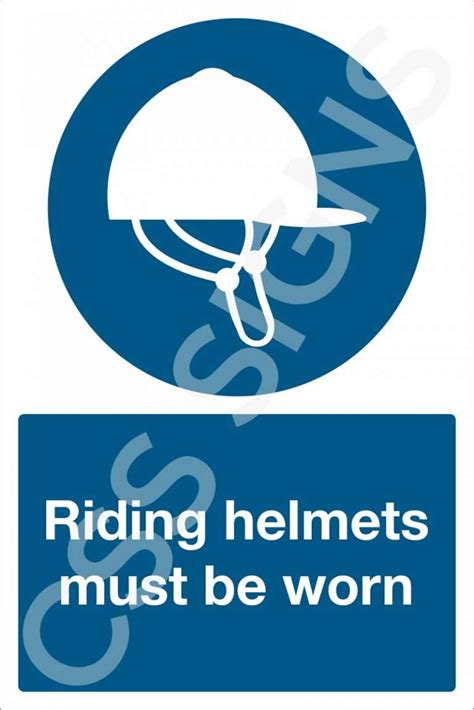 Riding Helmets Must Be Worn Sign Sign Shop Ireland Css Signs