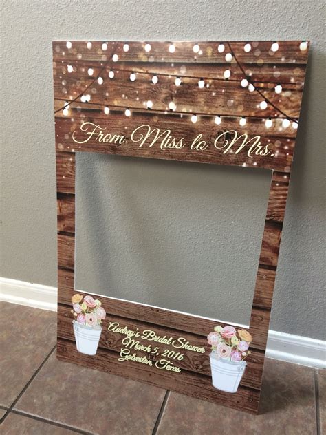 Maybe you would like to learn more about one of these? Photo frame prop for bridal shower and wedding by Inphinity Designs. Yes I make them for local ...