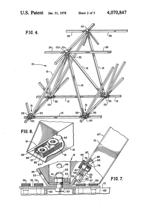 Space Frame Structure Us 4070847 A Space Frame Space Truss