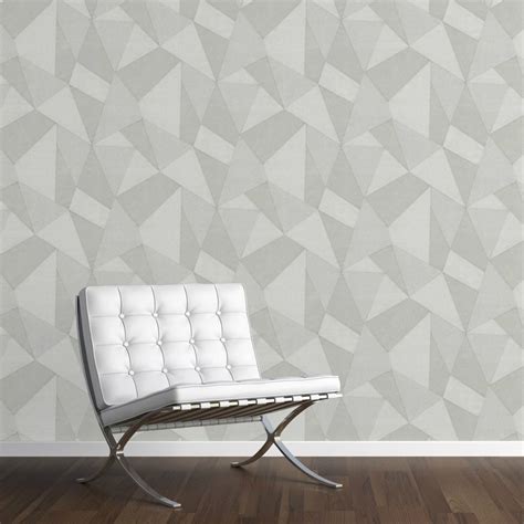 Fine Decor Milano Geometric Fractal Glitter Wallpaper M95599 Pearl
