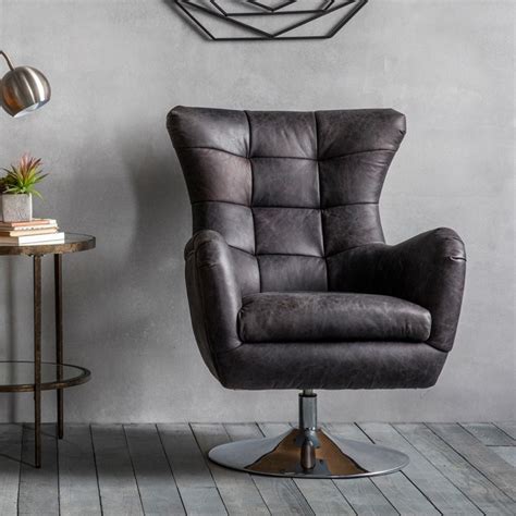 Modrest lenmar modern rust fabric accent chair by vig furniture inc. Ebony Bristol Swivel Chair | Contemporary Seating | Modern Chairs