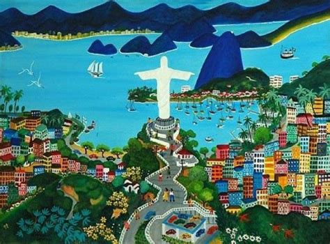 Rio De Janeiro Amazing Paintings Night Painting Art Clay Illustrated