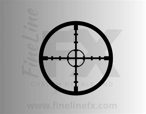 Rifle Scope Crosshairs Target Vinyl Decal Sticker Finelinefx Vinyl