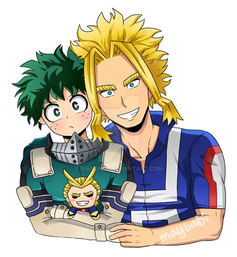 All Might And Deku By Me By Maybabii On Deviantart