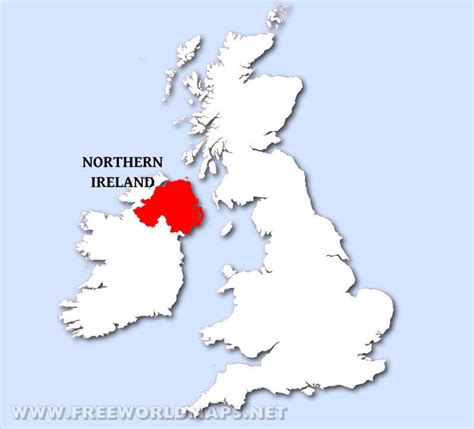 Northern Ireland Physical Map