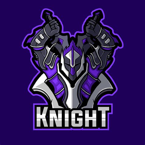 Black Knight Mascot Logo Gaming 15487274 Vector Art At Vecteezy