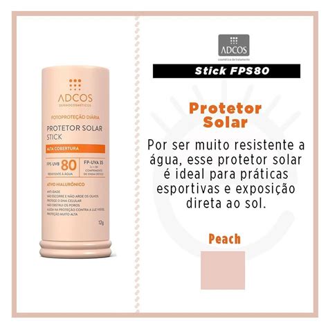 Comprar Protetor Solar Stick Cor Peach Fps Adcos G