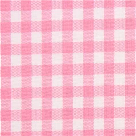Pink White Checkered Robert Kaufman Fabric Carolina Gingham Dots