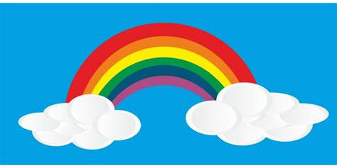 Drawing Rainbow On The Clouds Free Image Download