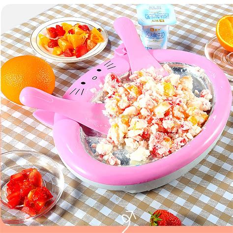 Cartoon Mini Ice Cream Maker Fried Yogurt Machine Summer Cool Ice Cream