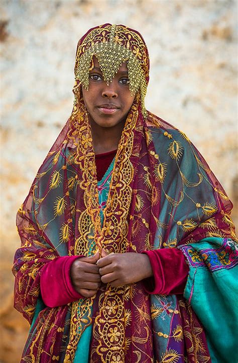 Miss Fayo In Harari Traditional Clothes For A Celebration Harar Ethiopia Traditional Outfits