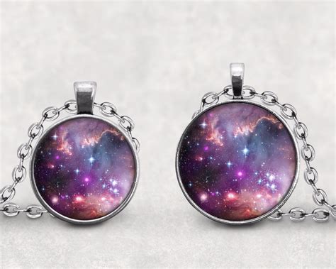 Galaxy Nebula Pendant Necklace Outer Space Stars Milky Way Supernova Orion