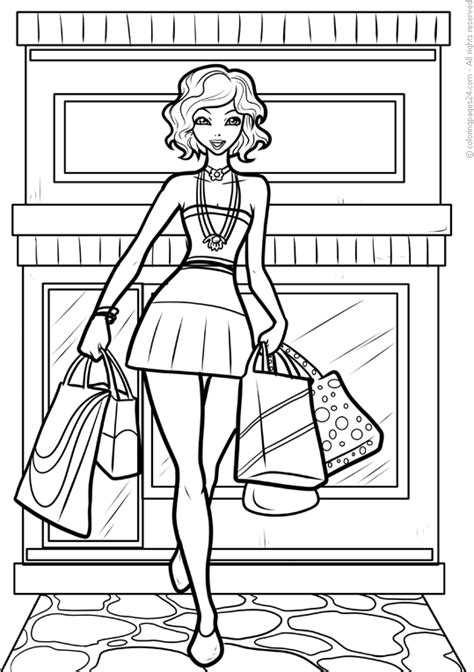 Shopping 5 Coloring Pages 24
