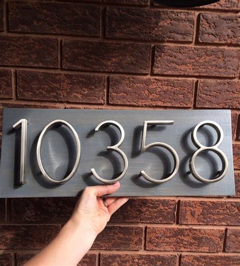 House Number Plaque House Numbers Address Sign Metal House Numbers