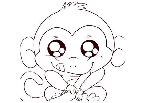 Cute Baby Monkey Coloring Pages Coloring Pages