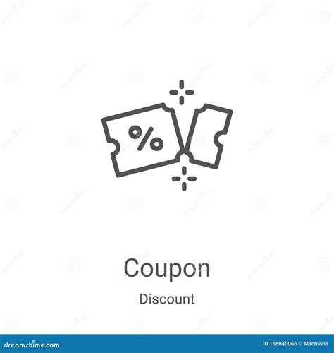 Coupon Icon Vector From Discount Collection Thin Line Coupon Outline