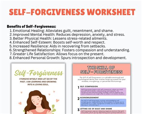 Ultimate Self Forgiveness Worksheet Package Self Love Self Growth