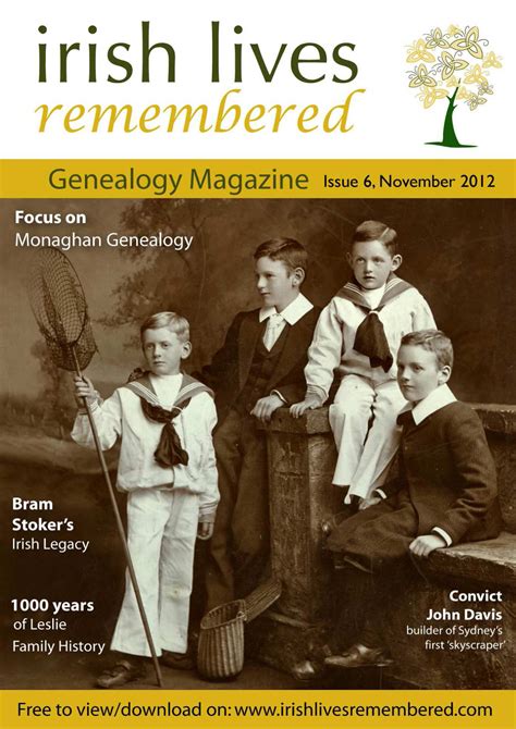 Irish Lives Remembered Issue 6 November 2012 - Irish Family History Centre