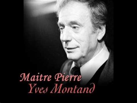 Под небом парижа — ив монтан. Yves Montand - Maitre Pierre - YouTube
