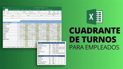 Cuadrante De Turnos De Empleados 📆 Plantilla Excel Gratis Para Horarios