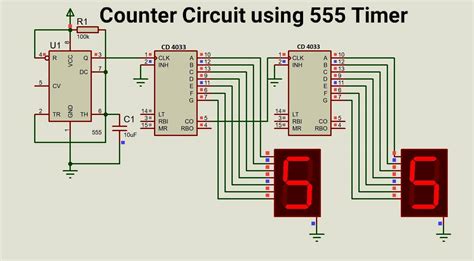 Digital Clock Circuit Diagram Using 555 Timer