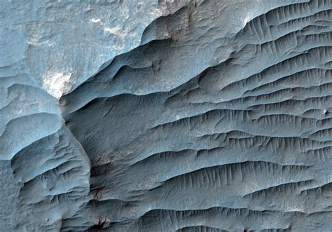 Outcrops In Aurorae Chaos Mars Surface Satellite Image Groundwater