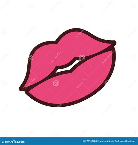 Isolated Woman Lips Icon Kiss Stock Vector Illustration Of Lipstick Woman