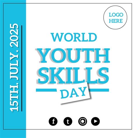 world youth skills day social media poster template postermywall