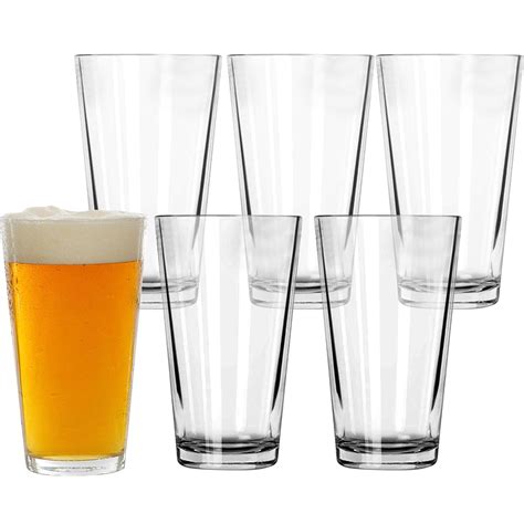 Buy Pint Glasses Set Of 6 16 Oz Drinking Glasses Made For Cold