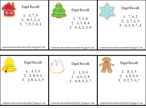 These speech therapy materials are. A Perfect Processing Christmas: Auditory Memory Recall! - Communication Station:Communication ...