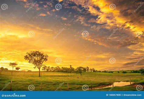 Beautiful Landscape At Sunset Beautiful Sunset In The Countryside