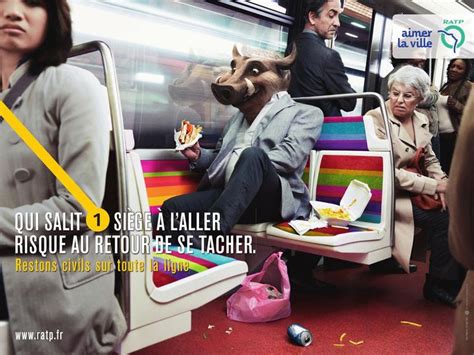 The French Encourage Us To Not Be Animals On Public Transport Well