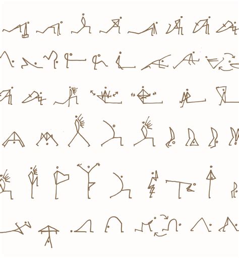 Asanaglyphs Yoga Stick Figures Teaching Yoga Yoga Poses