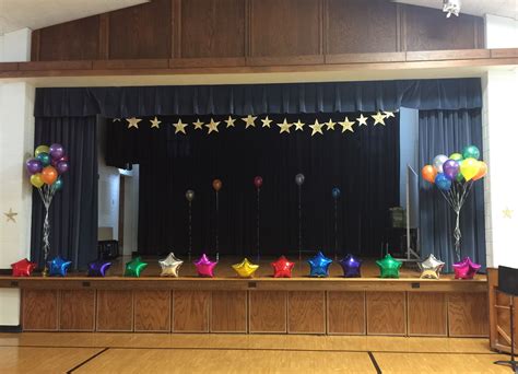Pin By Ada On 5th Grade Promotion Talent Show Stage Decorations