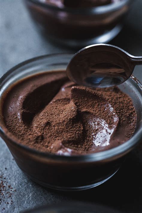 A classic recipe for a decadent chocolate mousse served with cocoa nibs or chocolate chips. Vegan Chocolate Mousse | Olive & Mango