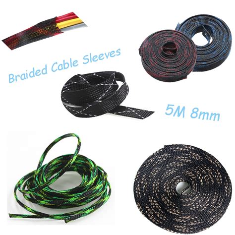 Dropship 5m 8mm Tight Pet Braided Sleeves Expandable High Density Cable