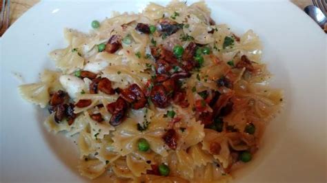 Chicken and potatoes bake in butter with 24 cloves of garlic and a little maple syrup at the end for sweetness. Farfalle with Chicken with Roasted Garlic - Picture of The Cheesecake Factory, Miami - TripAdvisor