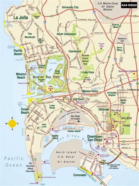 San Diego Map Free Printable Maps