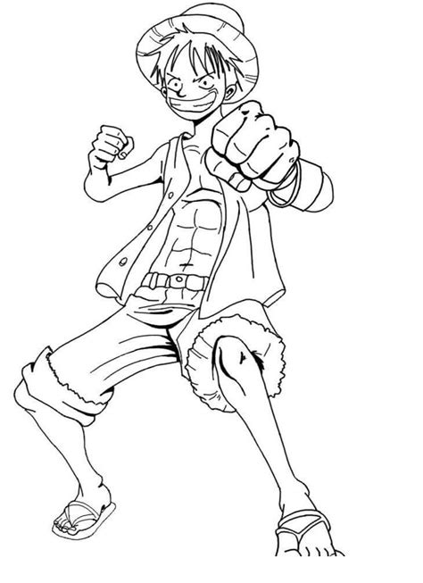 Luffy Lutando Para Colorir Imprimir E Desenhar Colorirme
