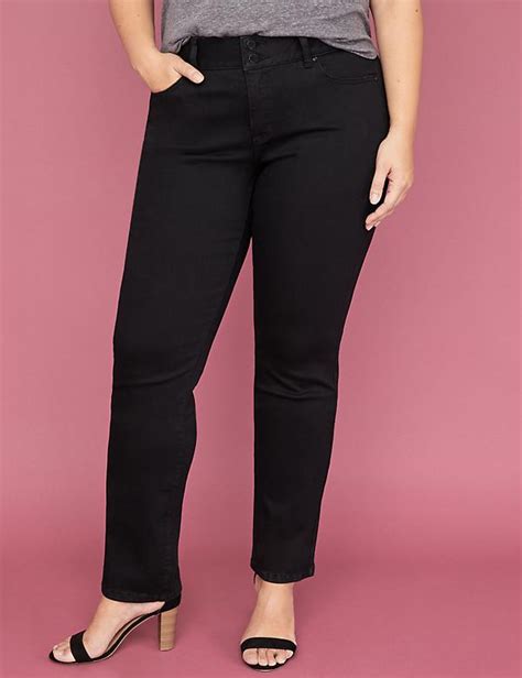 plus size women s slimming jeans lane bryant black jeans straight jeans black denim