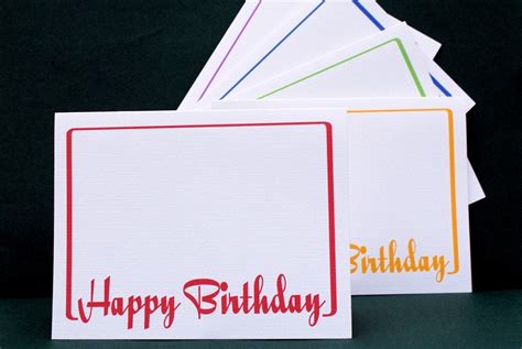 Items Similar To Happy Birthday Card Set Blank Inside On Etsy