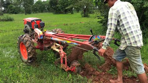 Tractor Kubota Zt 140 Farmer Drive Plow Land The Field Rice Ep16 Youtube