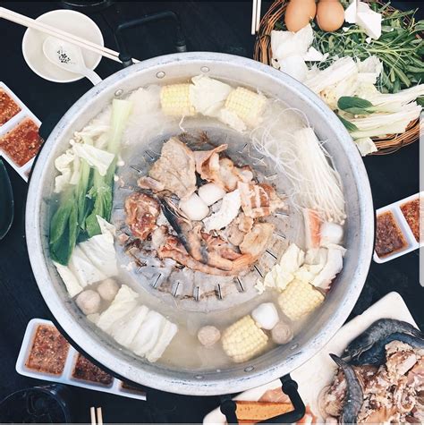 Seafood and meat buffet, topped up for tomyum soup. Best Mookata Singapore